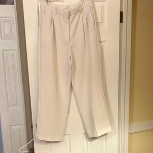 Aritzia Wilfred Effortless Pant Crepette Light Birch sz 14